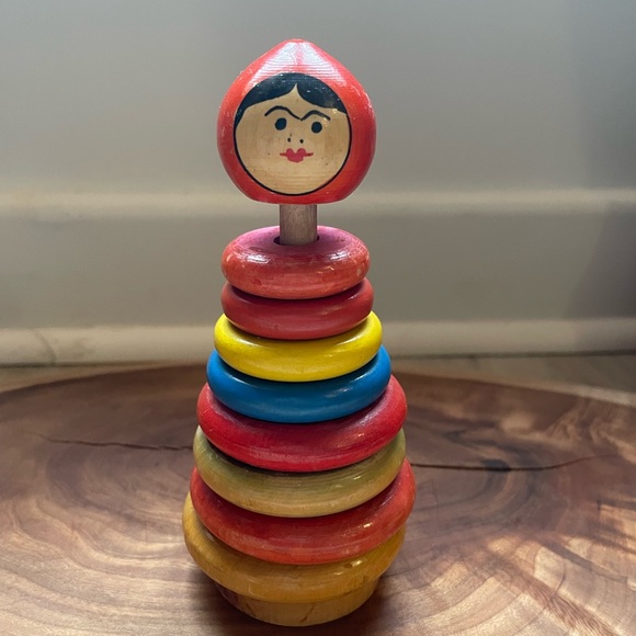 Toys Vintage Wooden Stacking Childrens Toy Poshmark